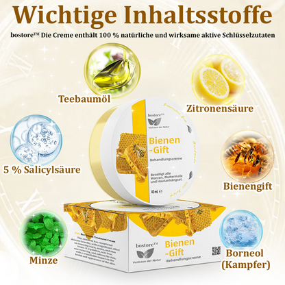 Bostore™ Bienengift-Therapie-Creme, zur Behandlung von Ekzemen, Akne, Altersflecken, Krampfadern, Hautrissen, Pilzinfektionen und Warzen sowie anderen Hautproblemen.🌿