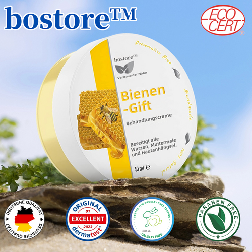 Bostore™ Bienengift-Therapie-Creme, zur Behandlung von Ekzemen, Akne, Altersflecken, Krampfadern, Hautrissen, Pilzinfektionen und Warzen sowie anderen Hautproblemen.🌿